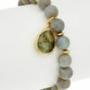 Promo 😀 Rachel Reinhardt 14K Over Silver Labradorite Stretch Bracelet 👩 Women Bracelets 😀