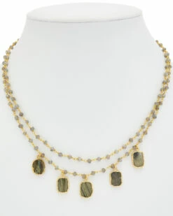 Brand new 🤩 Rachel Reinhardt 14K Over Silver Labradorite Necklace 👩 Women Necklaces ✔️