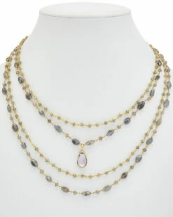 Discount 👍 Rachel Reinhardt 14K Over Silver Gemstone Necklace 👩 Women Necklaces 🎉