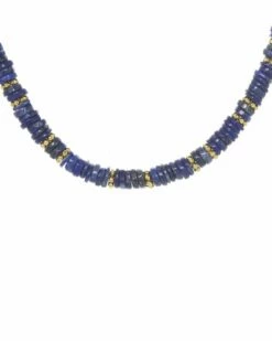 Flash Sale 🔔 Rachel Reinhardt Layla Collection 14K Plated Blue Lapis Bead Necklace 👩 Women Necklaces 🎉
