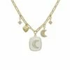 Wholesale 😍 Rachel Reinhardt Moonshadow Collection 14K Vermeil Zircon Charm Necklace 👩 Women Necklaces 😍
