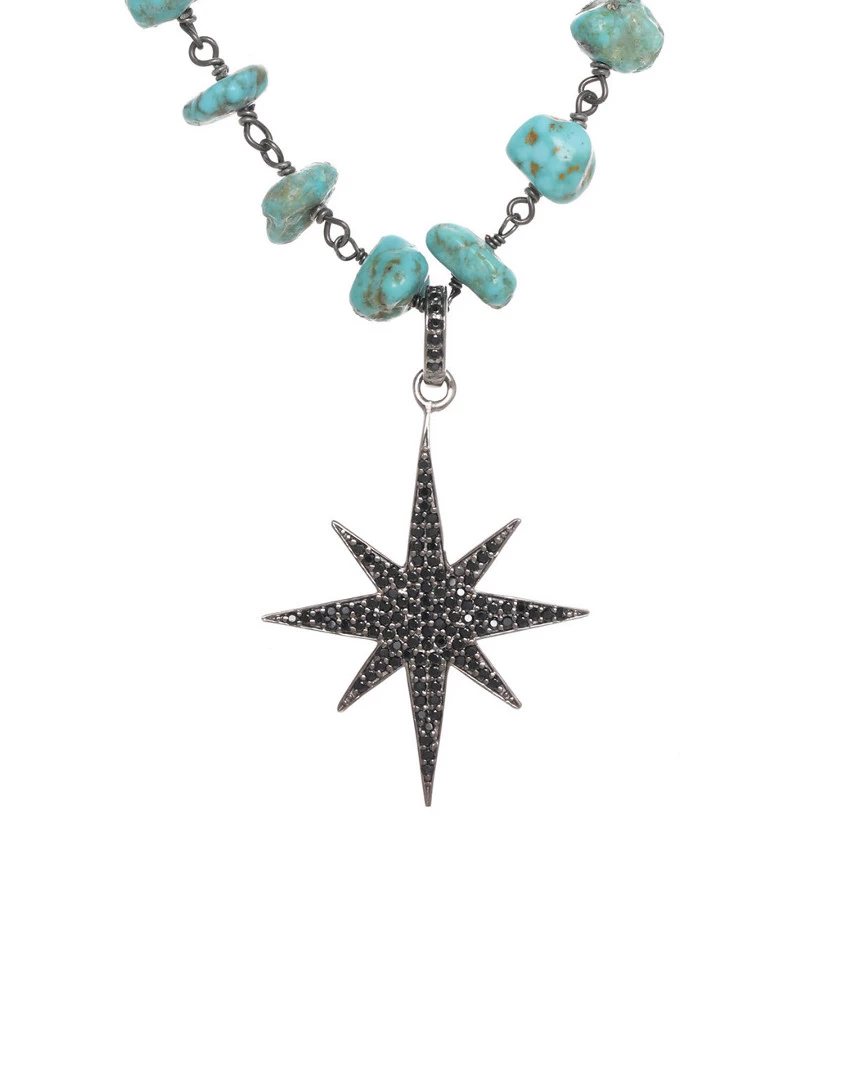 Best deal ๐ Rachel Reinhardt Silver Black Spinel Star Pendant Necklace ๐ฉ Women Necklaces ๐ฏ