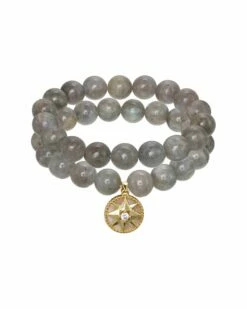 Top 10 🛒 Rachel Reinhardt 14K Gemstone CZ North Star Pendant Bracelet 👩 Women Bracelets 💯