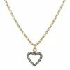 Wholesale ⌛ Rachel Reinhardt 14K Over Silver CZ Heart Pendant Necklace 👩 Women Necklaces 😀