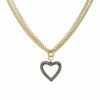 Coupon 🥰 Rachel Reinhardt 14K Plated CZ Heart Pendant Necklace 👩 Women Necklaces ⭐