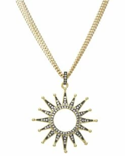 Budget 😍 Rachel Reinhardt 14K Plated CZ Open Starburst Necklace 👩 Women Necklaces ✔️