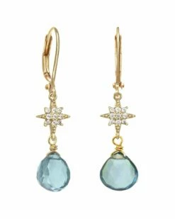 Deals 🔔 Rachel Reinhardt Quartz CZ London Star Dangle Earrings 👩 Women 😉