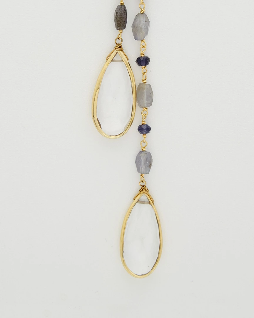 Promo โ๏ธ Rachel Reinhardt 14K Over Silver Iolite & Quartz 40in Lariat Necklace ๐ฉ Women Necklaces โ๏ธ - Image 2