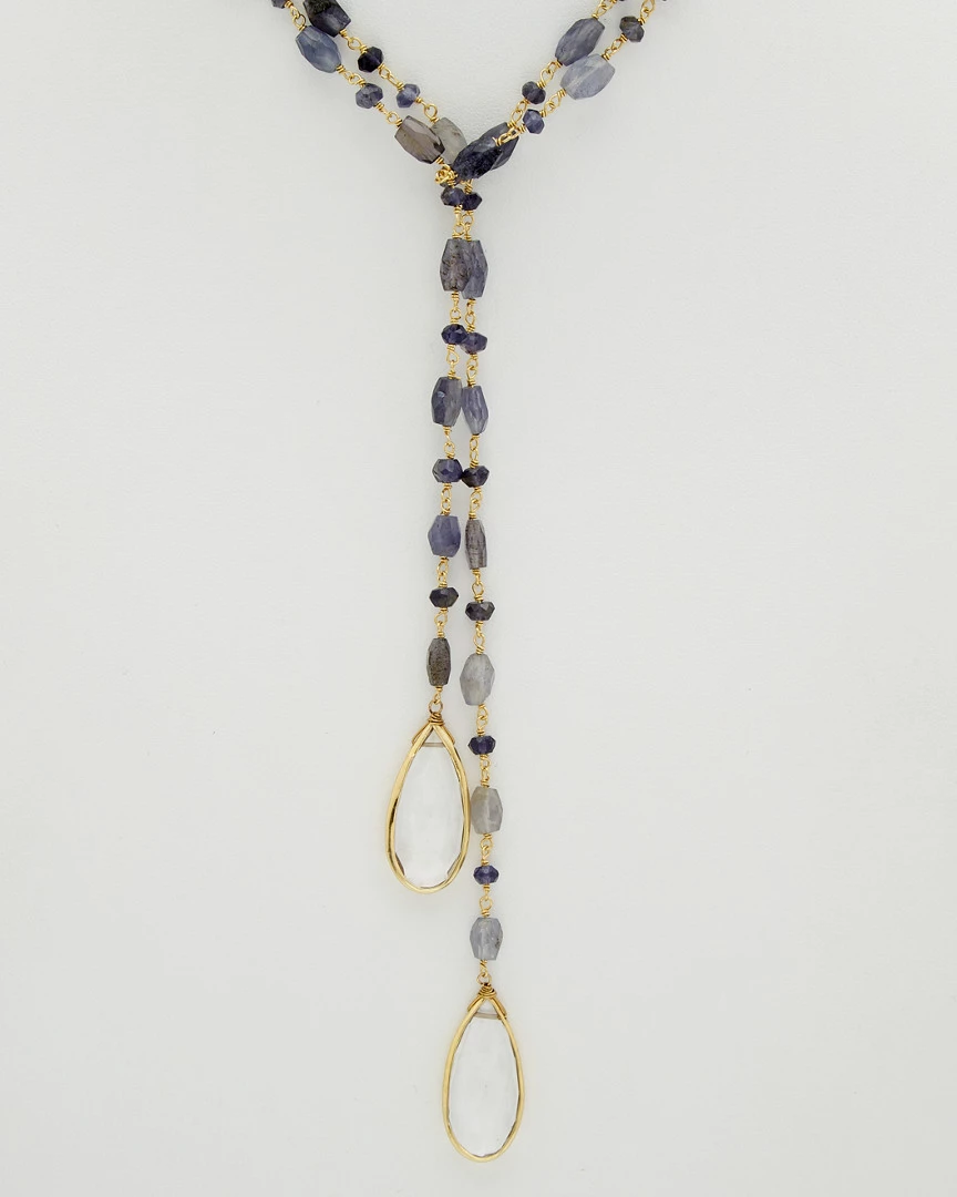 Promo โ๏ธ Rachel Reinhardt 14K Over Silver Iolite & Quartz 40in Lariat Necklace ๐ฉ Women Necklaces โ๏ธ - Image 3