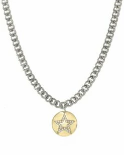 Deals 🔥 Rachel Reinhardt 14K & Silver Plated Medallion Star Necklace 👩 Women Necklaces 🔔