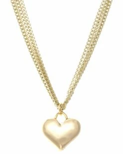 Discount ✔️ Rachel Reinhardt 14K Plated Heart Necklace 👩 Women Necklaces ✔️