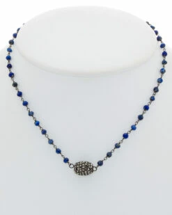 Outlet ๐ฅ Rachel Reinhardt Silver Blue Lapis & Crystal Necklace ๐ฉ Women Necklaces ๐