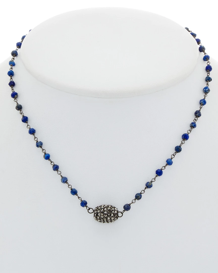Outlet ๐ฅ Rachel Reinhardt Silver Blue Lapis & Crystal Necklace ๐ฉ Women Necklaces ๐