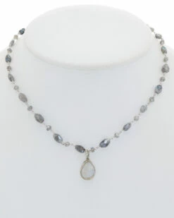 Best reviews of 🎁 Rachel Reinhardt Silver Labradorite & Moonstone Necklace 👩 Women Necklaces 👏