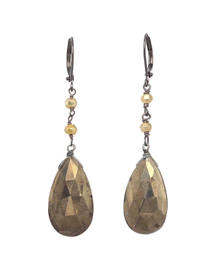 Cheap โค๏ธ Rachel Reinhardt Silver Pyrite Drop Earrings ๐ฉ Women ๐