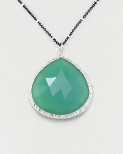 Wholesale 🔔 Rachel Reinhardt Silver Aqua Chalcedony Necklace 👩 Women Necklaces ✨