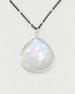 Coupon 🔔 Rachel Reinhardt Silver Moonstone Teardrop Necklace 👩 Women Necklaces 🤩