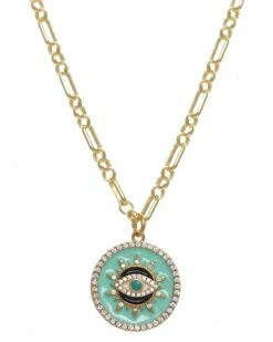 Brand new ⭐ Rachel Reinhardt 14K Over Silver Evil Eye Necklace 👩 Women Necklaces 🧨