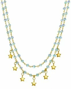 Best Sale ✔️ Rachel Reinhardt 14K Over Silver Layered Star Necklace 👩 Women Necklaces 🎁