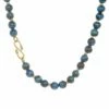 Coupon 👍 Rachel Reinhardt Blue Tiger's Eye CZ Snake Necklace 👩 Women Necklaces 🧨