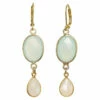 Cheapest ❤️ Rachel Reinhardt 14K Over Silver Chalcedony & Moonstone Earrings 👩 Women 👏