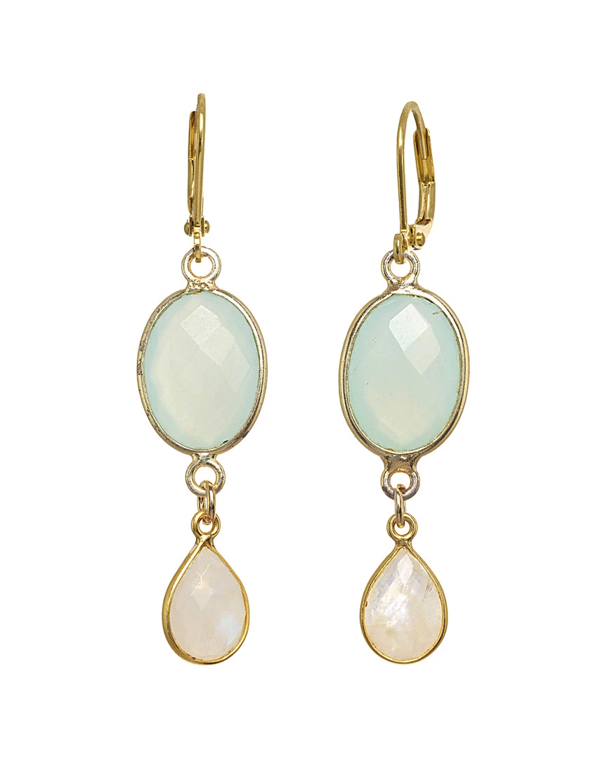 Cheapest โค๏ธ Rachel Reinhardt 14K Over Silver Chalcedony & Moonstone Earrings ๐ฉ Women ๐