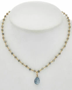 Outlet ๐ Rachel Reinhardt 14K Over Silver Labradorite & Blue Quartz Necklace ๐ฉ Women Necklaces ๐