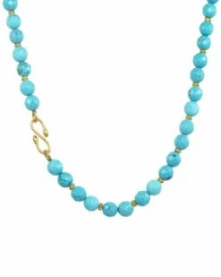 Promo 🎉 Rachel Reinhardt Gold Over Silver Blue Howlite Snake Necklace 👩 Women Necklaces 😉
