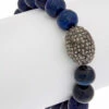 Budget 🛒 Rachel Reinhardt Plated Lapis & Crystal Stretch Bracelet 👩 Women Bracelets 🎁