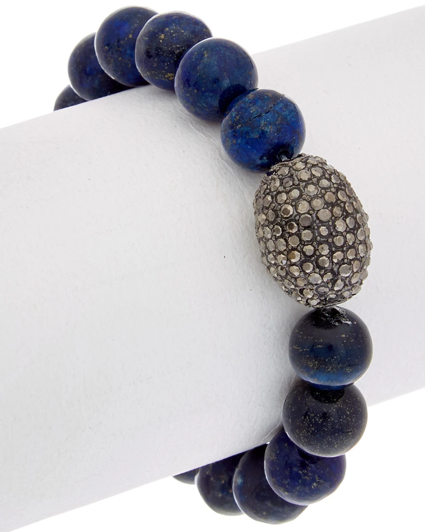 Budget ๐ Rachel Reinhardt Plated Lapis & Crystal Stretch Bracelet ๐ฉ Women Bracelets ๐