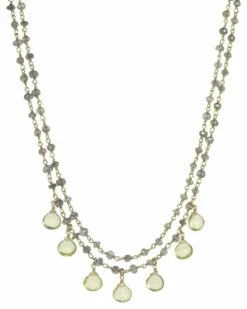 Best reviews of 💯 Rachel Reinhardt Gold Over Silver Gemstone Layered Necklace 👩 Women Necklaces 🔥