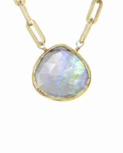Discount 🎉 Rachel Reinhardt 14K Over Silver Moonstone Princess Collar Necklace 👩 Women Necklaces ⌛