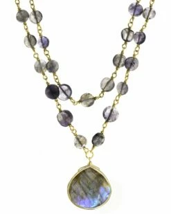 Outlet ⭐ Rachel Reinhardt 14K Over Silver Gemstone Princess Collar Necklace 👩 Women Necklaces 🔥