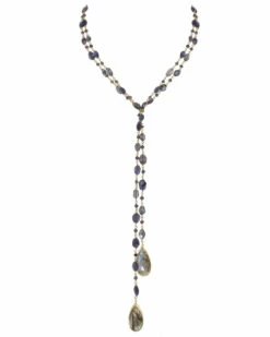 Best Pirce 😀 Rachel Reinhardt 14K Over Silver Gemstone Princess 42in Collar Necklace 👩 Women Necklaces 💯