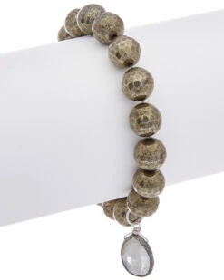 Buy 🛒 Rachel Reinhardt Silver Gemstone Stretch Bracelet 👩 Women Bracelets 🥰