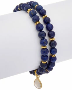 Best deal ❤️ Rachel Reinhardt 14K Over Silver Gemstone Stretch Bracelet 👩 Women Bracelets 💯