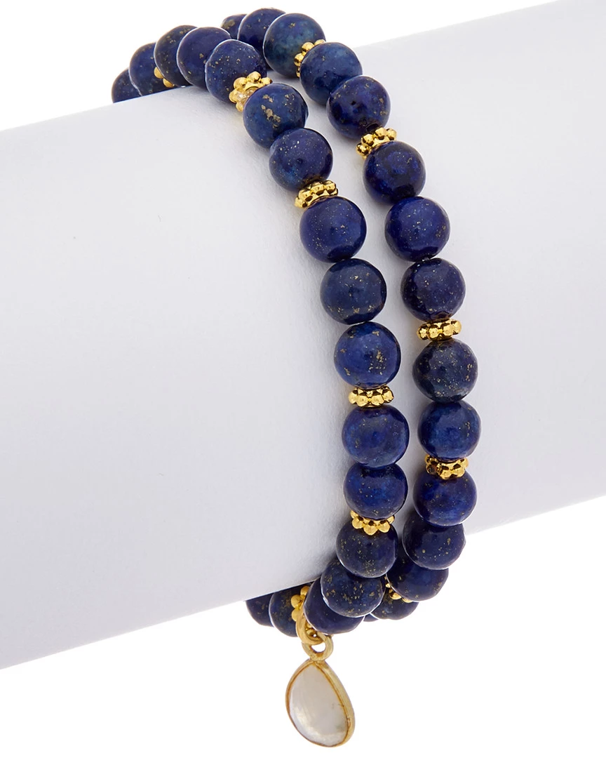 Best deal โค๏ธ Rachel Reinhardt 14K Over Silver Gemstone Stretch Bracelet ๐ฉ Women Bracelets ๐ฏ