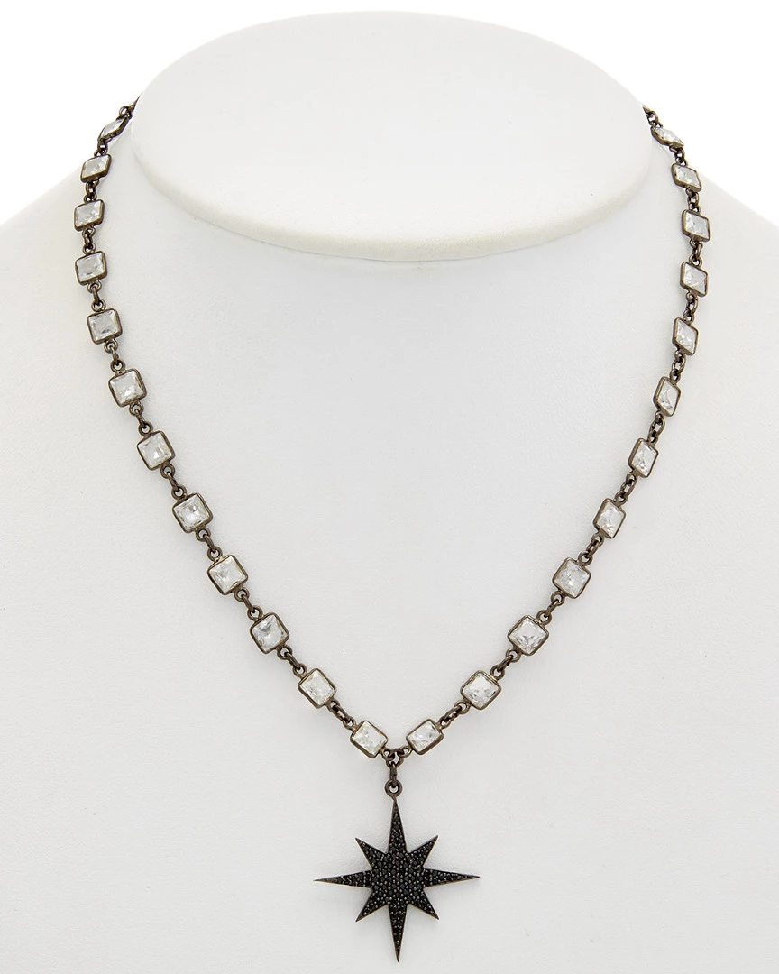 Flash Sale ๐ Rachel Reinhardt Silver Black Spinel & CZ Necklace ๐ฉ Women Necklaces ๐