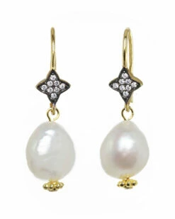 Promo 🛒 Rachel Reinhardt 14K Over Silver 13mm Pearl Earrings 👩 Women 😀