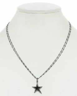 Brand new 💯 Rachel Reinhardt Silver Diamond Enamel Multi-Chain Necklace 👩 Women Necklaces 🔥