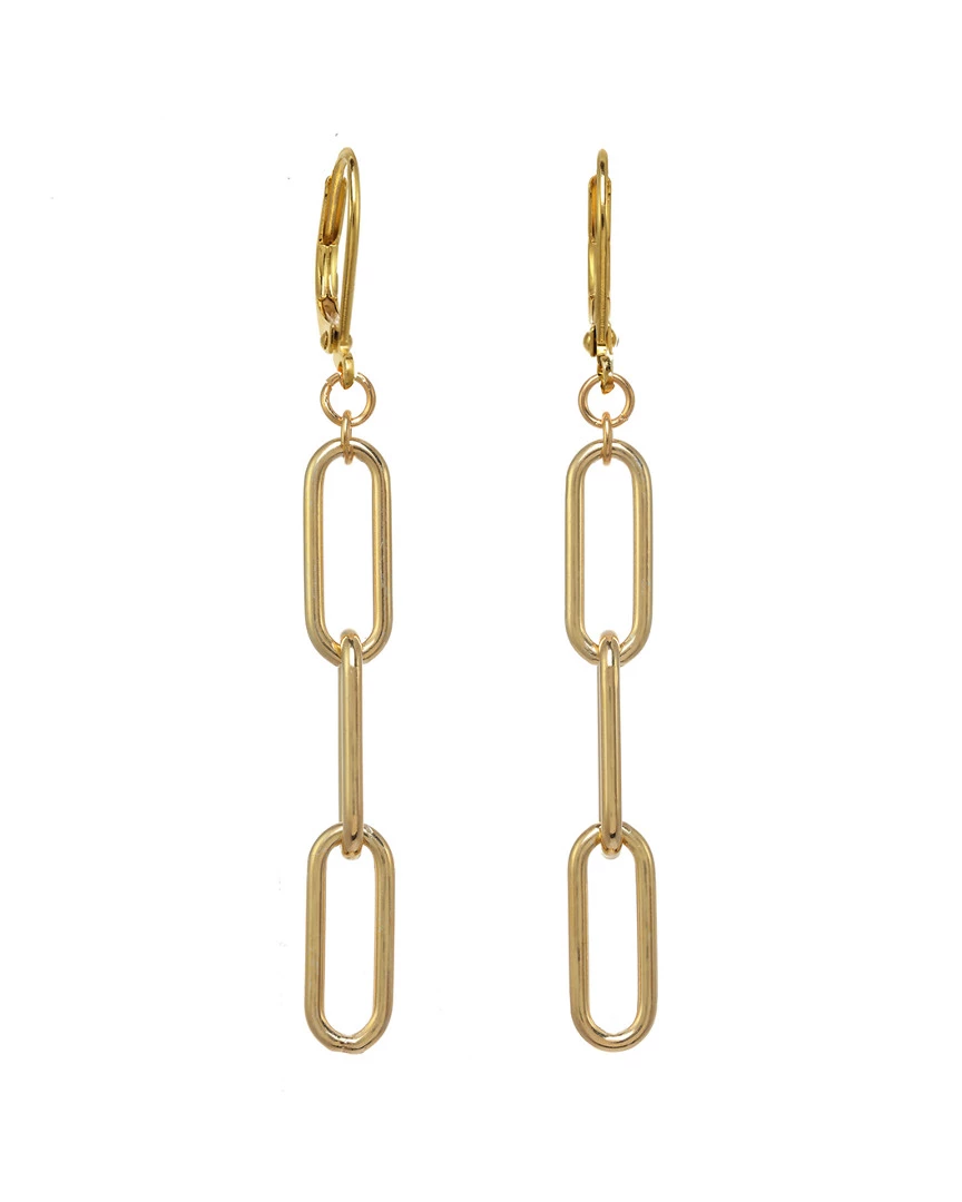 Best deal โค๏ธ Rachel Reinhardt 14K Over Silver CZ Chain Earrings ๐ฉ Women ๐