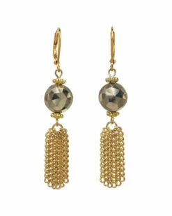 Best reviews of 😀 Rachel Reinhardt 14K Plated Pyrite Fringe Earrings 👩 Women ✨