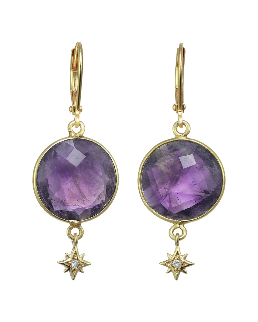 Flash Sale โค๏ธ Rachel Reinhardt 14K Over Silver Amethyst & CZ Earrings ๐ฉ Women ๐คฉ