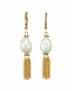 Hot Sale 🤩 Rachel Reinhardt 14K Plated 10-13mm Pearl Earrings 👩 Women 👏