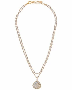 Hot Sale ๐งจ Rachel Reinhardt 14K Over Silver Labradorite Necklace ๐ฉ Women Necklaces โ๏ธ