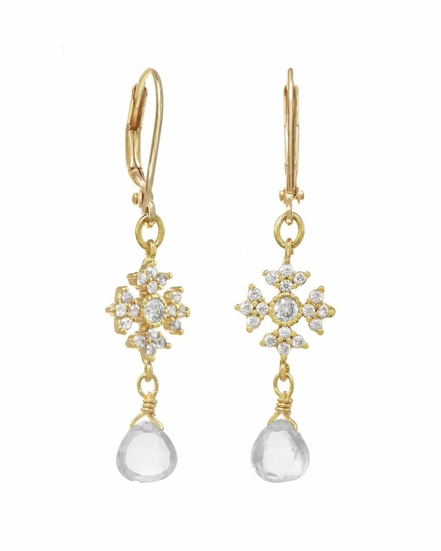 Best reviews of ๐งจ Rachel Reinhardt Quartz CZ Flower Dangle Earrings ๐ฉ Women ๐