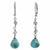 Coupon 👍 Rachel Reinhardt Plated Silver Turquoise Drop Earrings 👩 Women ❤️
