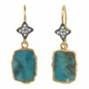 Outlet 😀 Rachel Reinhardt 14K Over Silver Turquoise Drop Earrings 👩 Women 🥰