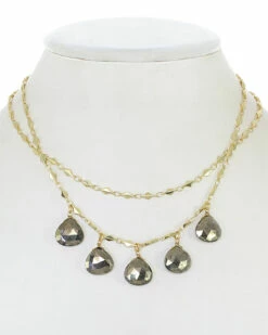 Coupon 🎉 Rachel Reinhardt 14K Plated Pyrite Necklace 👩 Women Necklaces 🧨