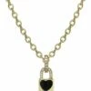 Best reviews of 🥰 Rachel Reinhardt 14K Vermeil Enamel Heart Padlock Necklace 👩 Women Necklaces 🌟